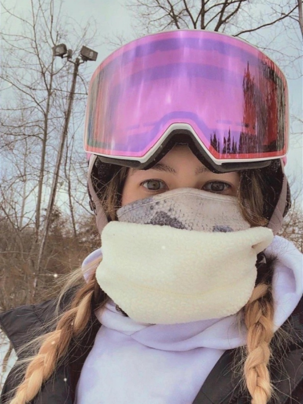 Pink Snow Goggles